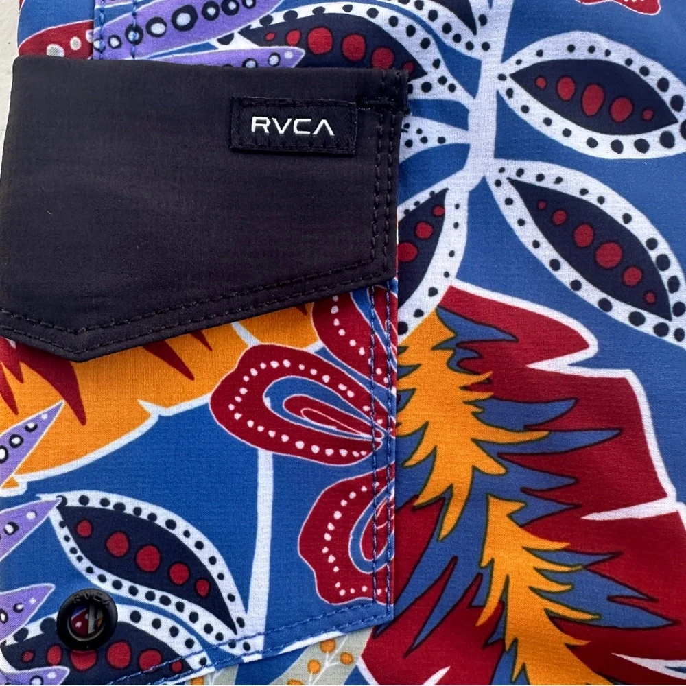 RVCA Men's Eastern Floral Board Shorts Swim Trunks Size 28